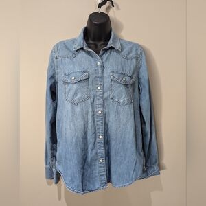 Gap Pearl Snap Button Denim Shirt